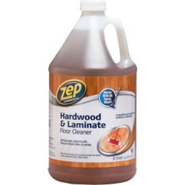 Amrep Zep® Hardwood & Laminate Floor Cleaner, Gallon Bottle, 4 Bottles - ZUHLF128 ZUHLF128